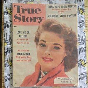 Vintage True Story Magazine Cover In Plastic Sleeve March 1956